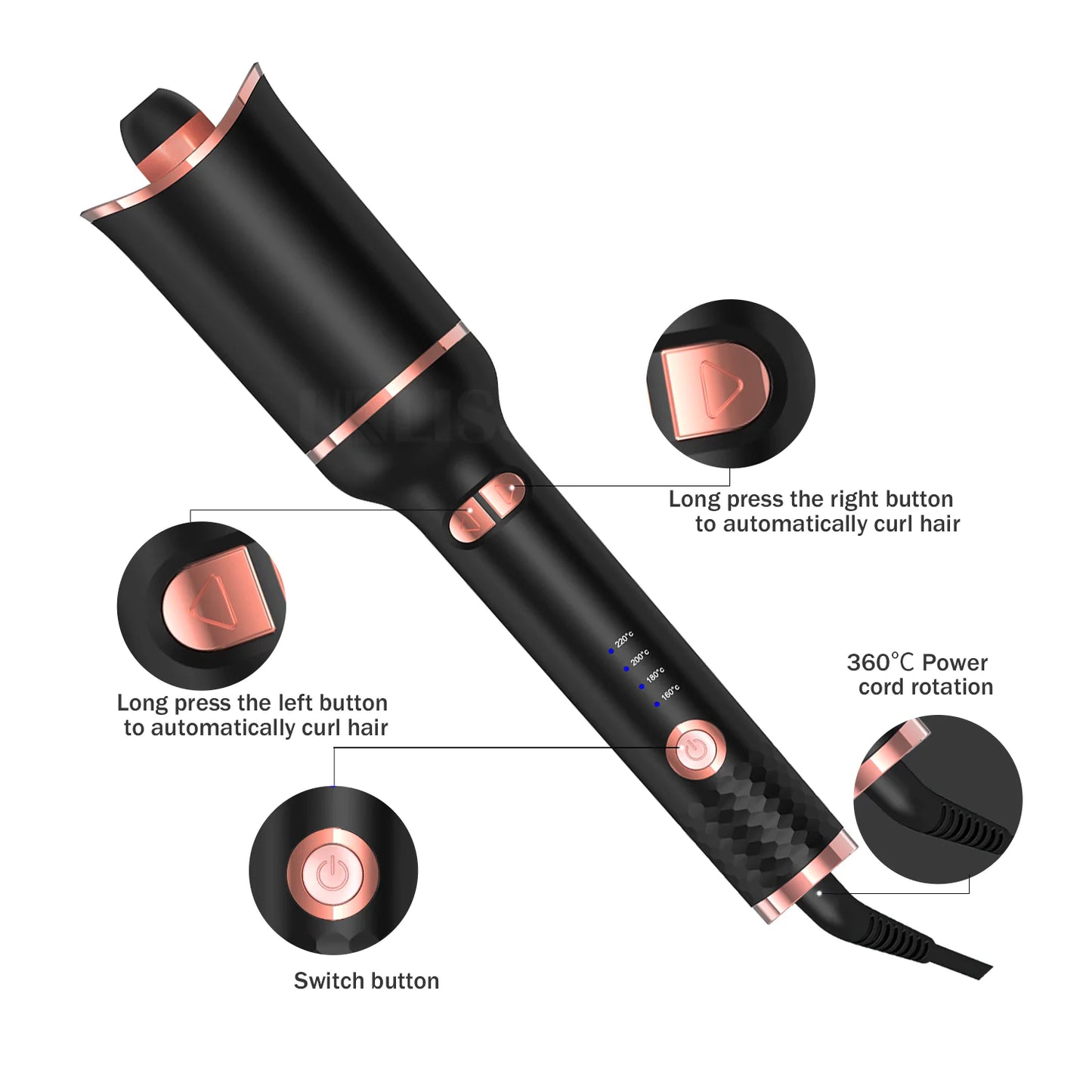Automatic Rotating Ionic Hair Curler